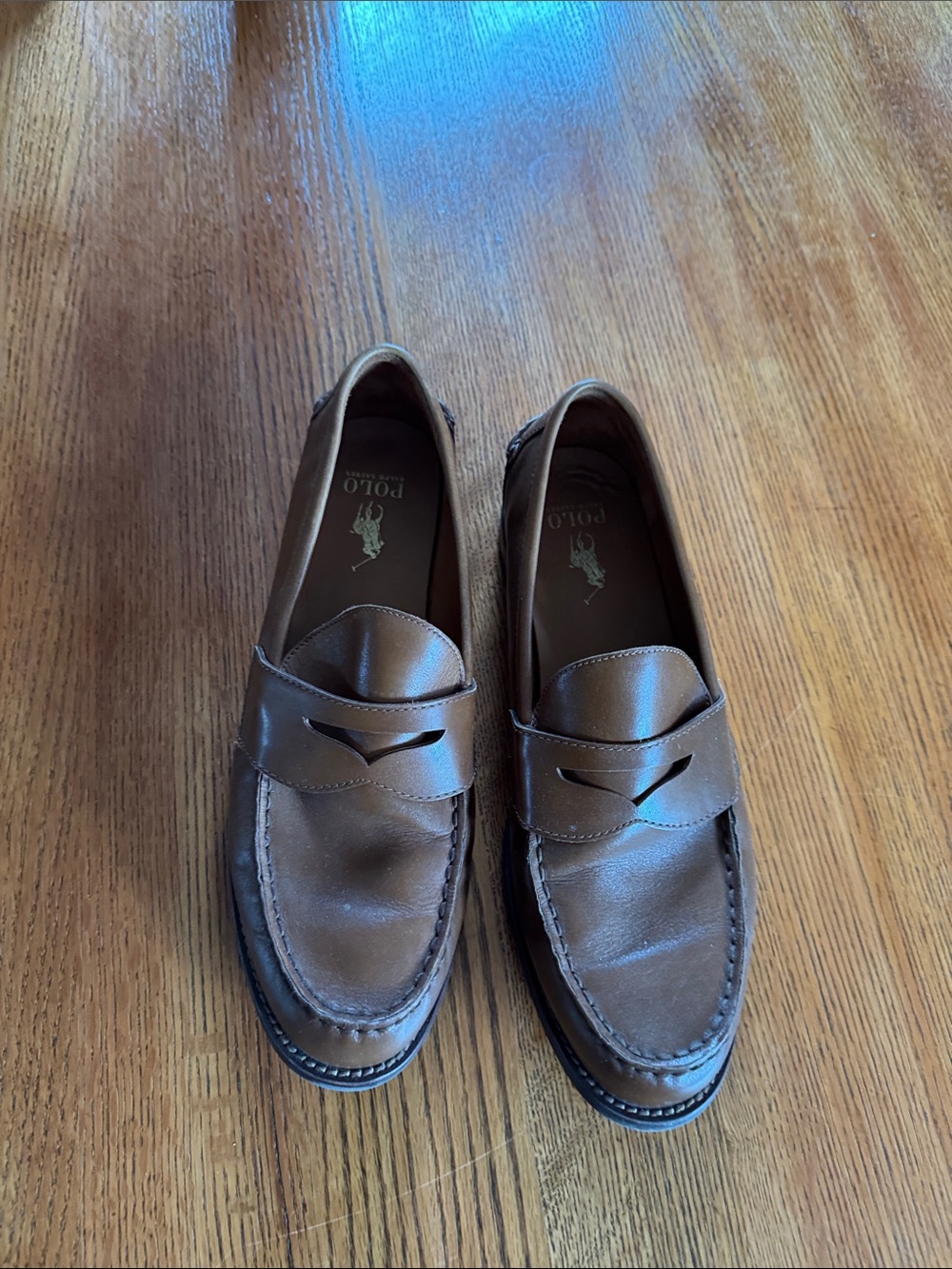 Polo by Ralph Lauren Brown Leather Penny Loafers